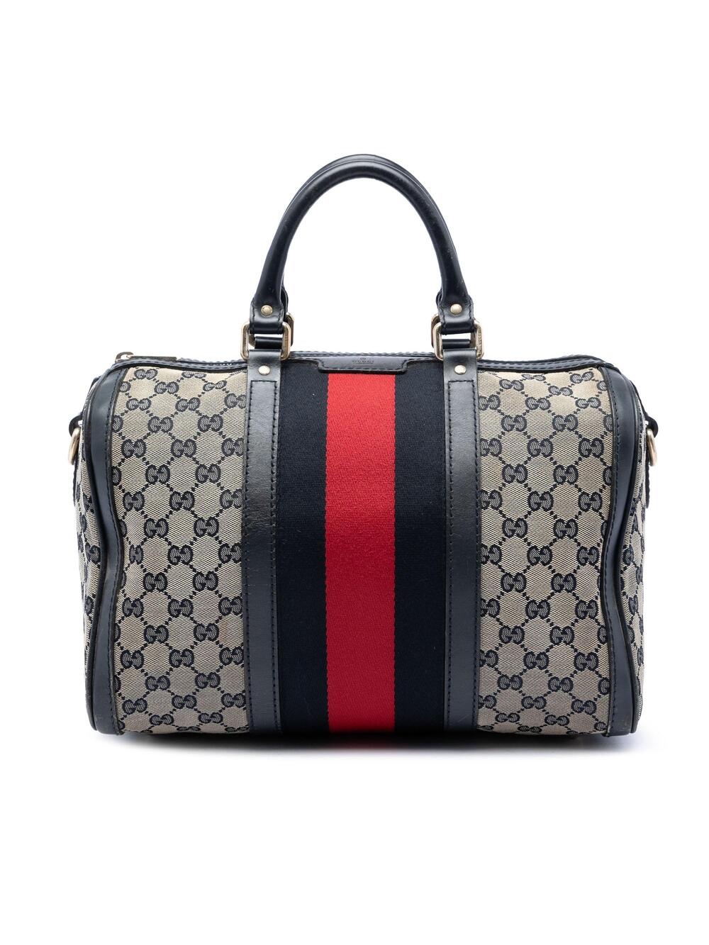 Gucci Vintage Web Boston Bag Gg Canvas #298001G89B